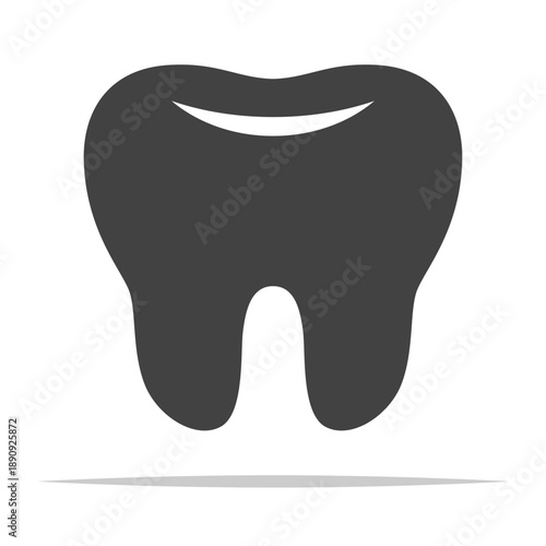 Single tooth icon transparent vector isolated illustration
