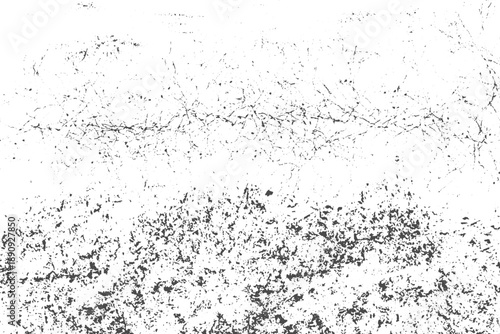 Abstract White Background Featuring Dark Gray Scratch Marks and Speckled Black Dust, Distressed Grunge Texture with Gritty Noise Effect for Overlay and Graphic Design Use.