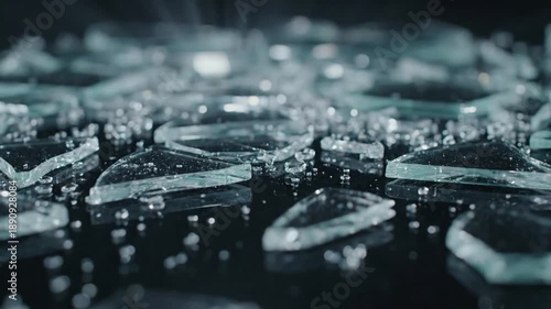 Wallpaper Mural Geometric Shard Abstract Focus on the abstract patterns formed by the sharp edges and fragmented shapes of the scattered glass. Torontodigital.ca