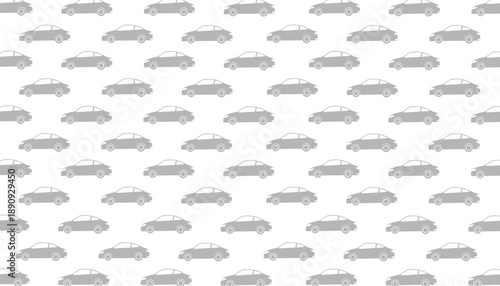 Car Pattern Frame Design. Repeating Vehicle Border. Graphic Background Layout