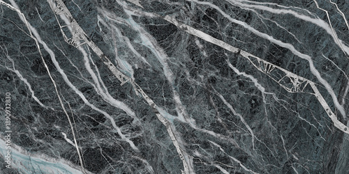 Luxury Dark Grey Marble Stone Texture Background with White Abstract Lightning Veins