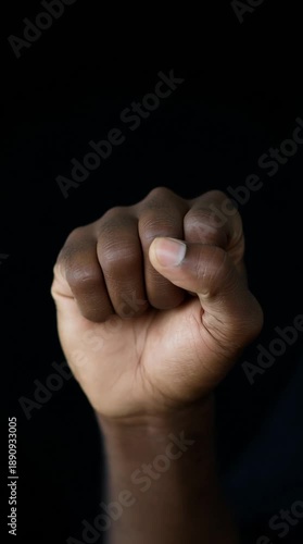 They are ready to fight for their rights. A gesture for social justice, solidarity and unity