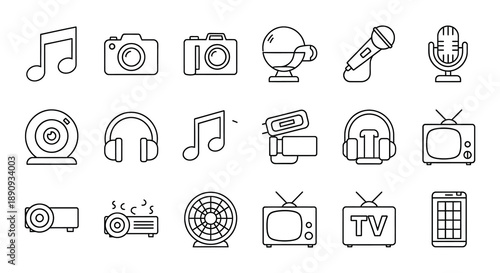 Black and white icons depicting various pharmaceutical and medical items