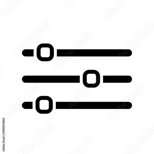 Horizontal sliders icon representing adjustable controls for audio, video, or data settings