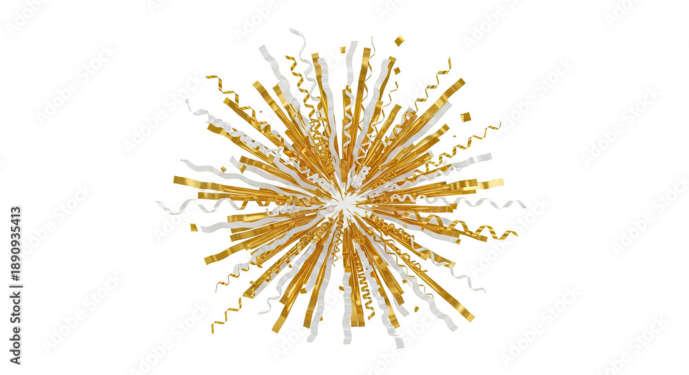 Obraz premium Gold and White Confetti Explosion