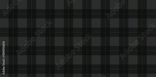 rhombus seamless pattern in rich black tones features a classic argyle geometric diamond design accented with elegant metallic lines, creating a refined and luxurious plaid texture with a modern 
