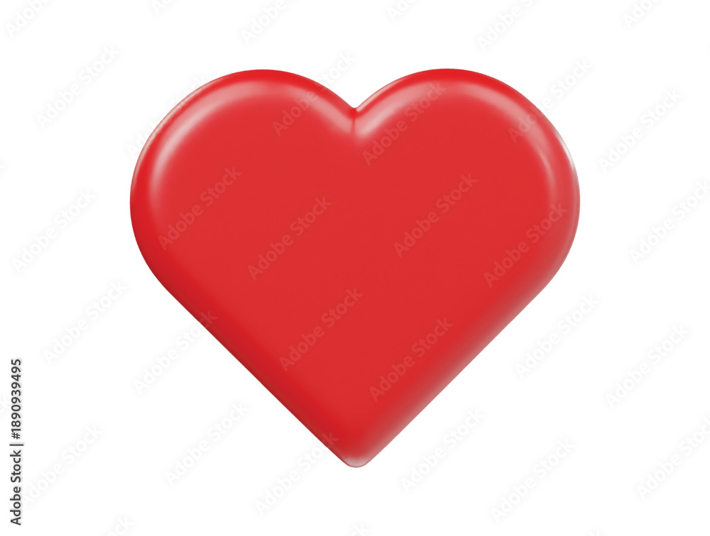 Fototapeta premium Valentines day romantic love icon 3d render illustration