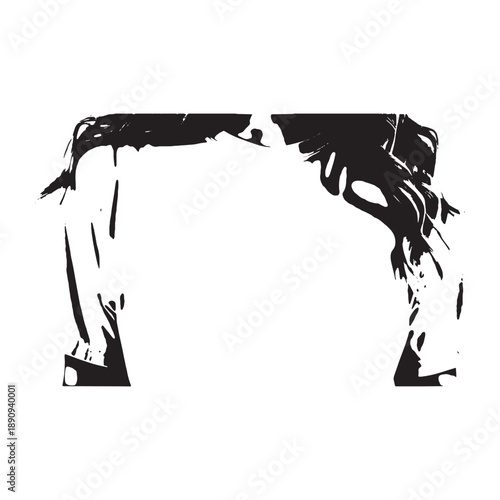 Make a statement with this bold abstract design. A striking contrast of black and white shapes creates a dynamic, modern aesthetic. Ideal for adding a touch of contemporary art to any project.