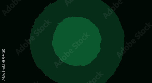 Dark green abstract circular shapes on black background.