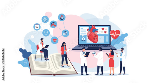 Medical researchers use a massive open textbook and digital technology to study cardiovascular health and medical science.