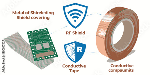 Conductive Tape, RF Shield, and Metal Shielding Components for Electronics