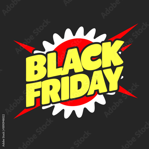 Black Friday Sale Text Graphic Design.