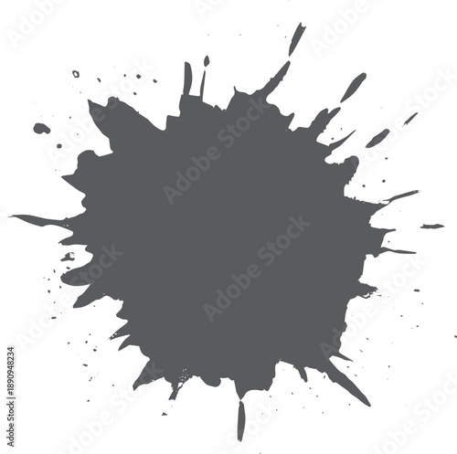 Black Ink Splash Abstract Paint Splatter