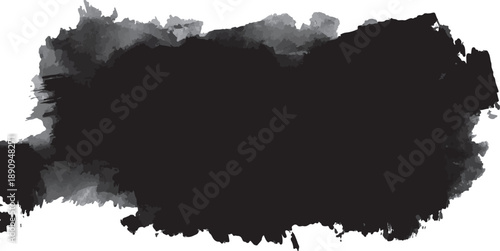 Black Watercolor Brush Stroke Banner