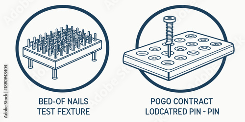 Technical Diagrams of Electronic Test Fixtures and Connectors