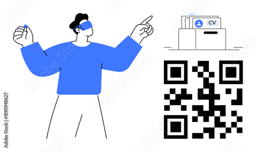 QR code technology. QR codes enable efficient file sharing and data access. QR code integration streamlines processes for recruitment, digital profiles, and tech applications. Modern communication