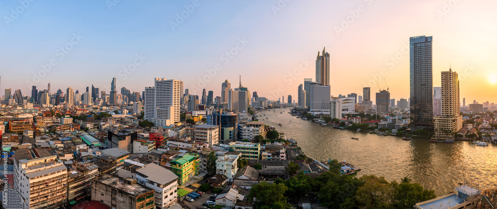 Fototapeta premium Aerial Bangkok Cityscape