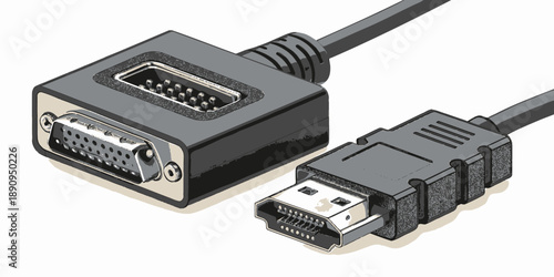 VGA to USB Cable, Computer Connection, Digital Adapter