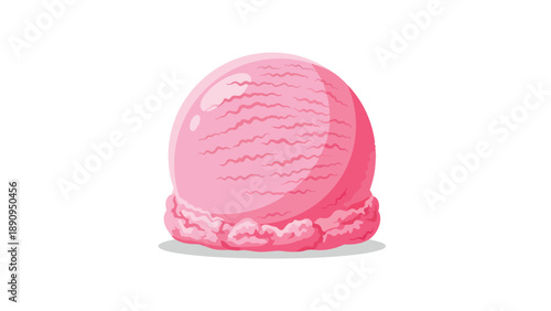 Vibrant pink ice cream scoop, a refreshing frozen dessert, perfect for summer indulgence