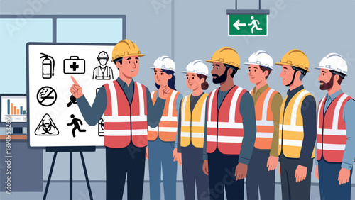 Workplace Safety Training and Briefing for Construction Site Workers