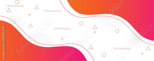 Colorful banner template with gradient color. Design with liquid form. with a combination of yellow and pink with a modern and luxurious concept