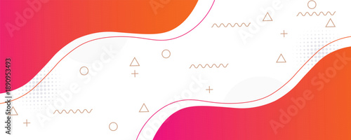 Colorful banner template with gradient color. Design with liquid form. with a combination of yellow and pink with a modern and luxurious concept