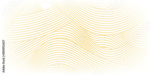 Yellow instant noodle, pasta and spaghetti texture with geometric wavy lines. Ramen, pasta vector pattern. Background abstract food illustration