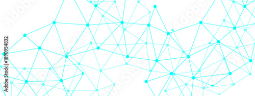 Vector Abstract network of interconnected nodes and lines in a futuristic web design, visualizing connectivity, and representing the digital world.