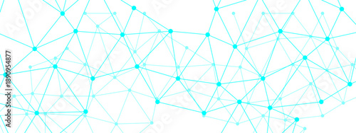 Vector Digital abstract illustration of interconnected nodes forming network, suggesting modern connectivity and technological innovation. Design represents the future and interconnected systems. 