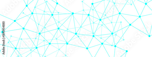 Vector Connected dots form an intricate network, embodying digital connectivity, seamlessness, and data flow. Depicting a cybernetic environment, a world of technology. 