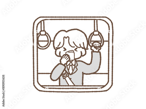 会社員　くしゃみ　男性