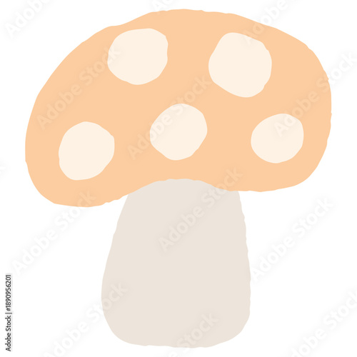 幼稚園・保育園向け やさしい挿絵イラストカットシリーズ｜キノコ / Mushroom Illustration