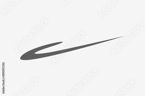 abstract simple meteor move down logo 