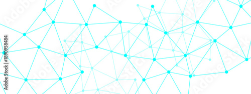 Abstract blue geometric background with triangles featuring a seamless 3D network pattern and vector line structure for modern technology and business communication design