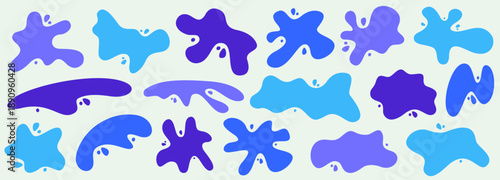 Minimal frame from splash milk flow and water drops, organic puddle paint splat shape, splash rhythm, silky milk highlights and quiet water puddle tone.