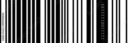 Trendy barcode pattern made of repeating stripe lines and clean code. A fresh stripe pattern for digital bg visuals.