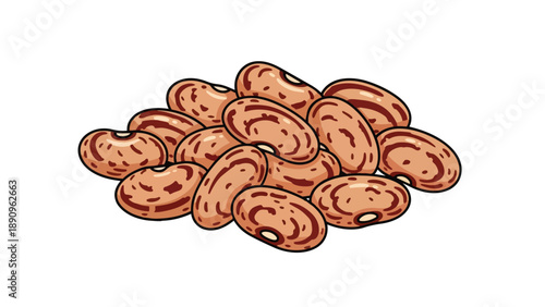 An appealing illustration of naturally speckled pinto beans, a versatile legume for diverse culinary creations and healthy plant-based meals and diets