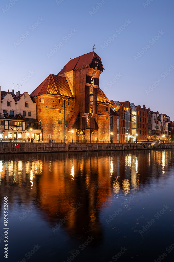 Obraz premium Old Port Crane, Gdansk, Poland 
