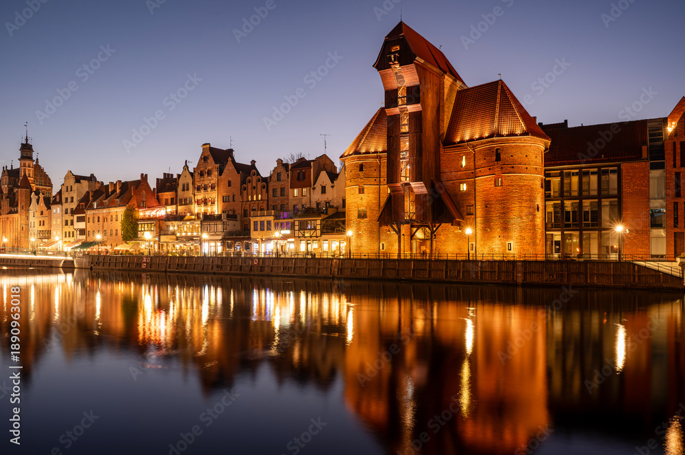 Obraz premium Old Port Crane, Gdansk, Poland 