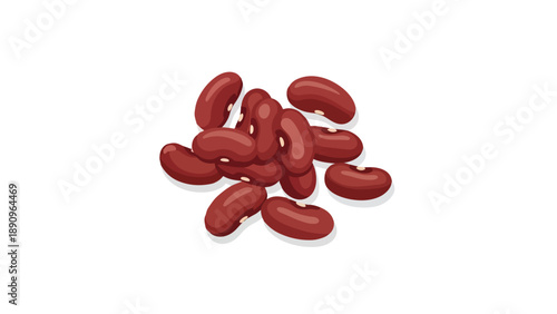 Nutritious red kidney beans, a vibrant and healthy culinary ingredient for diverse cooking