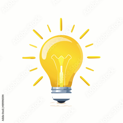 Light bulb icon symbolizing ideas creativity innovation inspiration and bright new solutions for problem solving