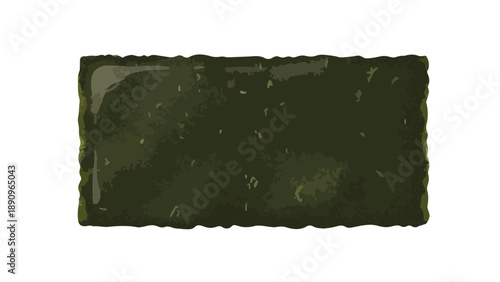 A rectangular sheet of dark green dried seaweed, an essential culinary ingredient for gourmet dishes and healthy snacks.