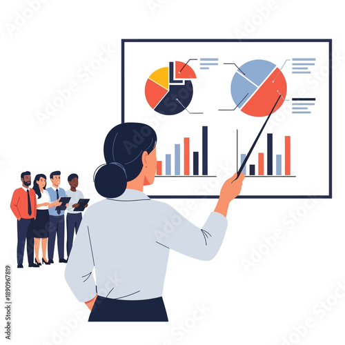 Team discussing financial reports and charts during a business meeting
