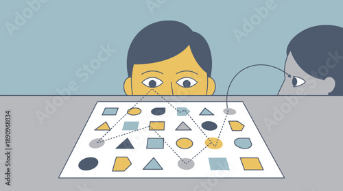 Interactive Learning Game, Children, Classroom, Illustration, Fun Environment, Close-Up View, Engagement