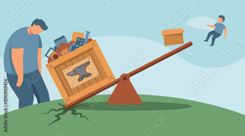 Overcoming Struggles with Life's Burdens in a Creative Landscape