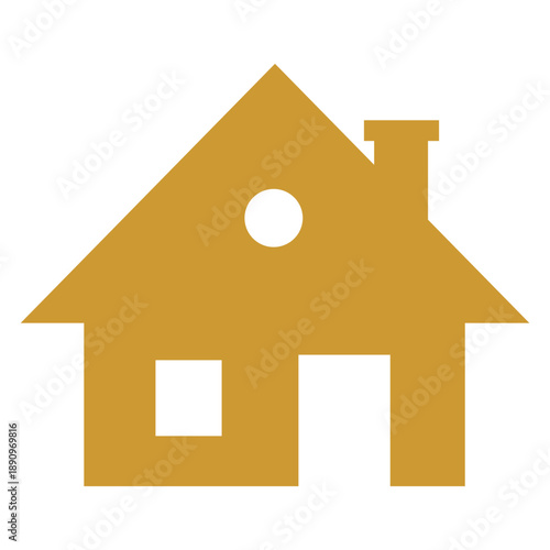 Simple Golden Home Symbol