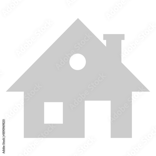 Simple grey house icon