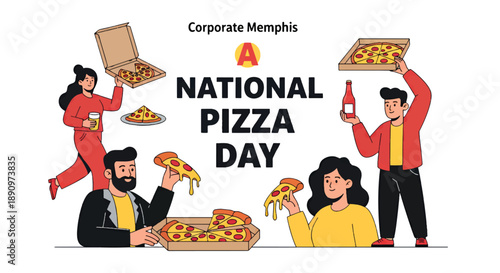 Celebrating National Pizza Day with Friends.