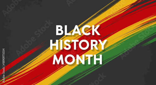 Vibrant Black History Month Celebration Graphic with Pan African Colors