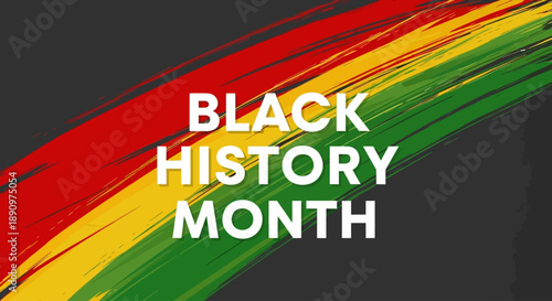 Vibrant Brushstroke Background for Black History Month Celebration and Awareness